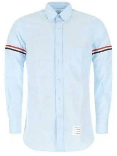 Men's Poplin Grosgrain Armband Classic Long Sleeve Shirt Blue - THOM BROWNE - BALAAN 2