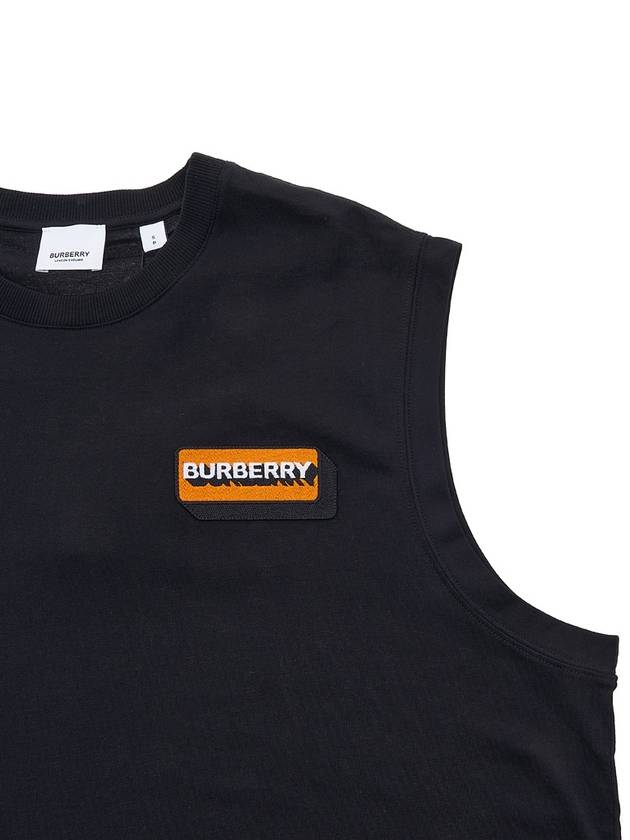 Logo Label Sleeveless Black - BURBERRY - BALAAN.