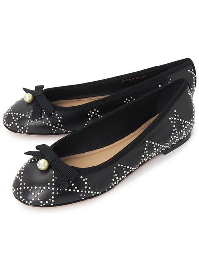 Studs Canage Motif Ballet Flats Black - DIOR - BALAAN 2