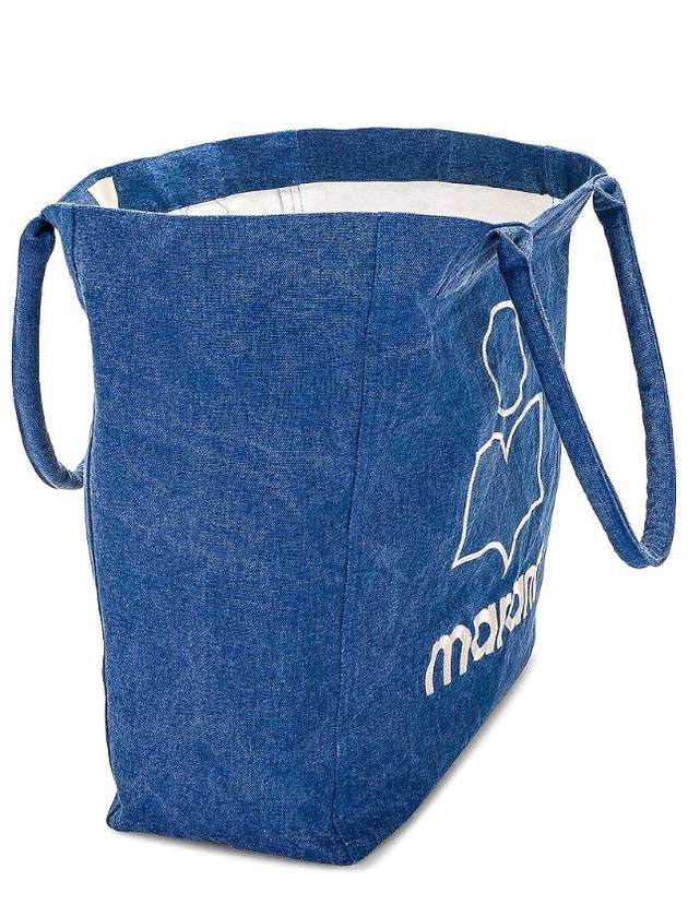 Yenky Embroidered Logo Large Shopper Tote Bag Blue - ISABEL MARANT - BALAAN 5