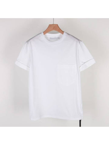 Pocket Shirt Mix Round White BJT411C - NEIL BARRETT - BALAAN 1