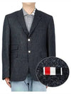 Men's Donegal Tweed Jacket Navy - THOM BROWNE - BALAAN 2