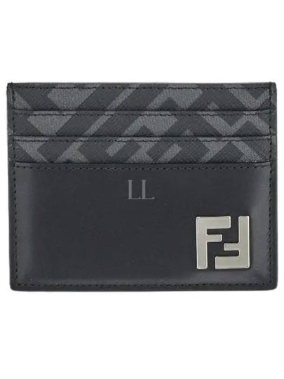 FF Square Leather Card Wallet Black - FENDI - BALAAN 2