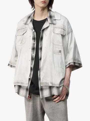 Double Layered Shirt Light Grey - MAISON MIHARA YASUHIRO - BALAAN 1