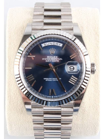 Rolex Day Date White Gold Blue Plate 21 Years - ROLEX - BALAAN 1