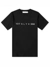 Logo Print Round Neck Short Sleeve T-Shirt Black - 1017 ALYX 9SM - BALAAN 2