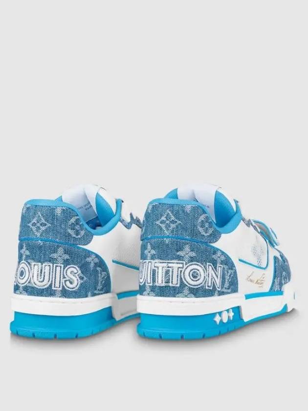 LV Monogram Trainer Low Top Sneakers Blue - LOUIS VUITTON - BALAAN 3