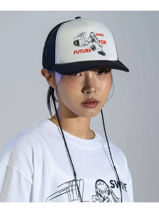 PUSH SEND BUTTON MESH CAP BLACK - NET SOCIAL CLUB - BALAAN 1