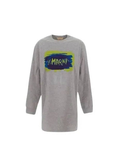 Logo Long Sleeve T-Shirt Grey - MARNI - BALAAN 2