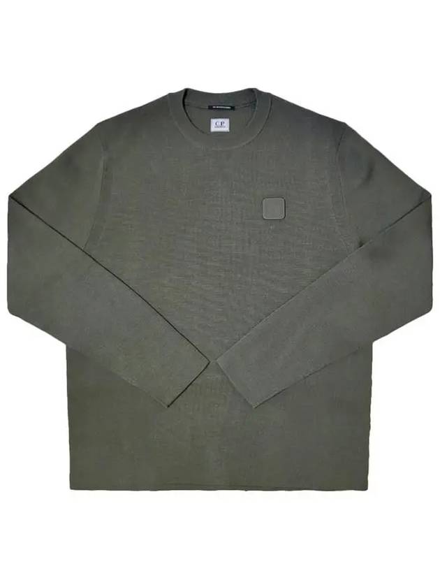 Merino wool crewneck knitwear khaki 665 11CMKN123A 005292A - CP COMPANY - BALAAN 1