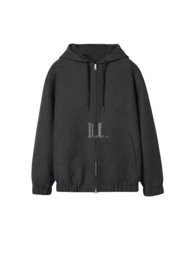 Script Jacquard Wool Zip-Up Hoodie Grey - GUCCI - BALAAN 2