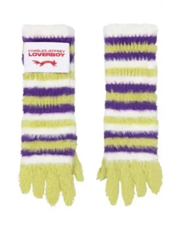 FLUFFY STRIPED GLOVES 042140101 - CHARLES JEFFREY LOVERBOY - BALAAN 1