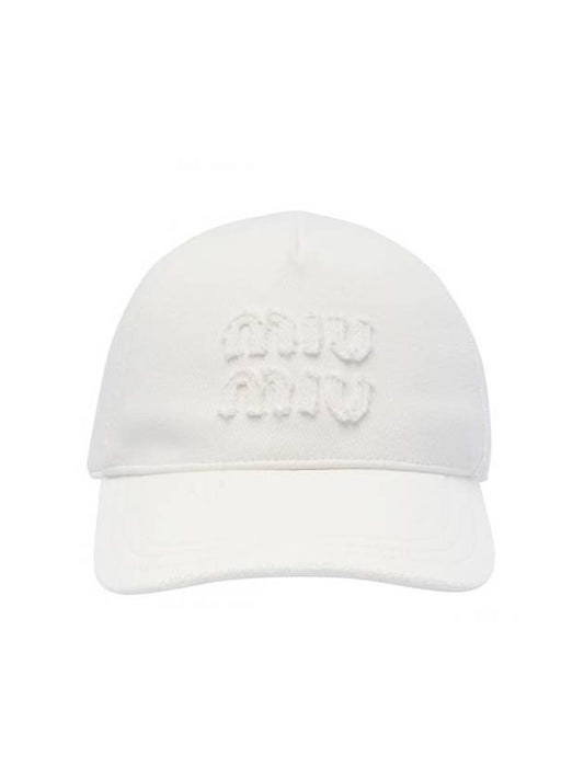 Logo Ball Cap White - MIU MIU - BALAAN 1