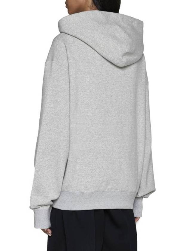 Logo Print Cotton Hoodie Grey - JIL SANDER - BALAAN 5