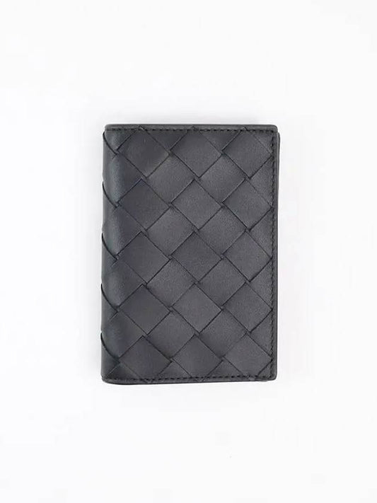 Intrecciato Flap Card Case Black - BOTTEGA VENETA - BALAAN 2