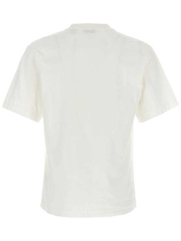 Embroidered Logo Cotton Short Sleeve T-Shirt White - BURBERRY - BALAAN 3