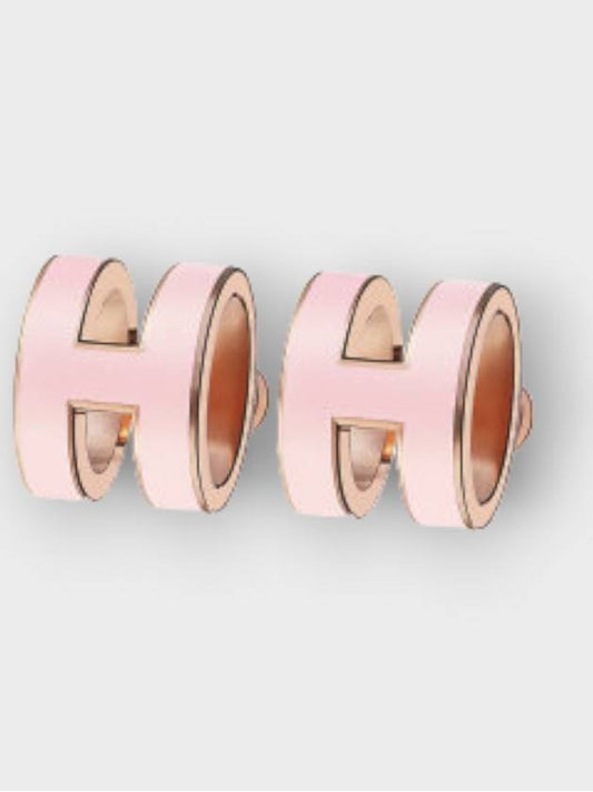 Mini Pop H Earrings Rose Gold - HERMES - BALAAN 2