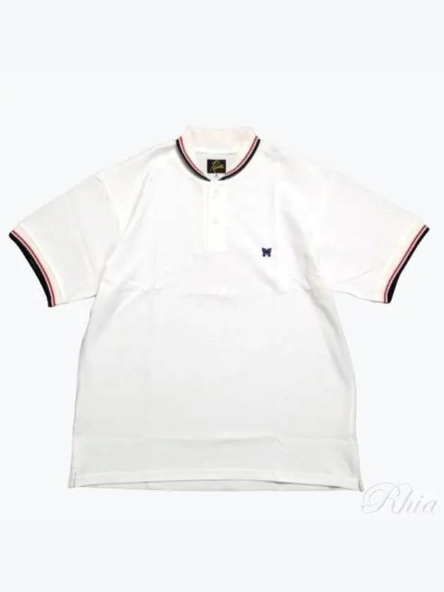 Embroid logo short sleeve PK shirt white - NEEDLES - BALAAN 2