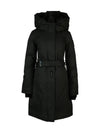 Women's Astrid Logo Down Long Padded Parka Black - NOBIS - BALAAN 2