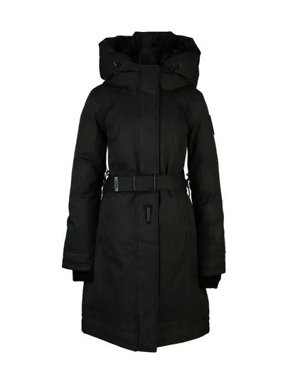 Women's Astrid Logo Long Padded Parka Black - NOBIS - BALAAN 2