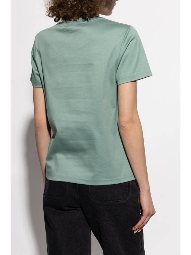 Lanvin T-shirt With Embroidered Logo, Women's, Green - LANVIN - BALAAN 4