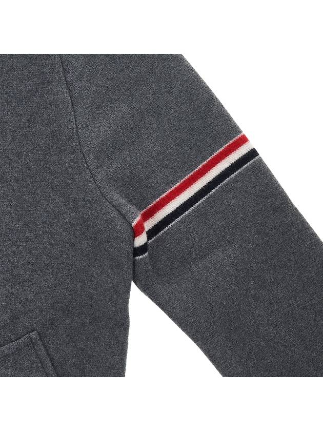 Arm Banding Striped Car Voile Wool Single Coat Grey - THOM BROWNE - BALAAN 6