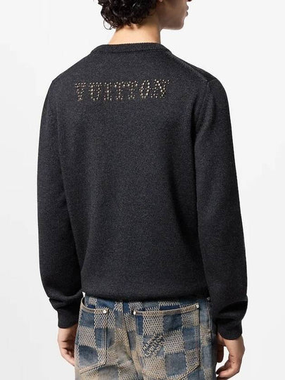 1AFXKP Embellished Long Sleeved Merino Wool Crew Neck - LOUIS VUITTON - BALAAN 2