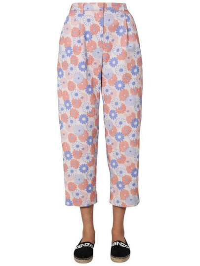 flower pattern cropped pants pink - KENZO - BALAAN 2