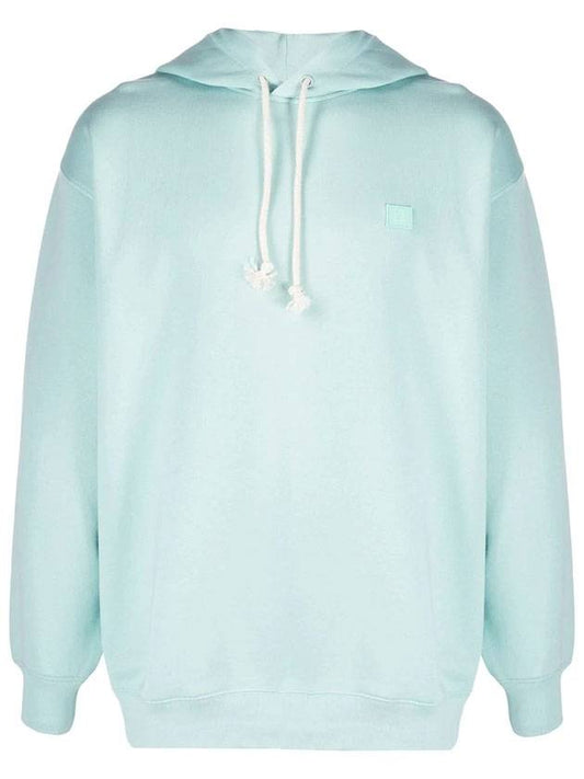 Studios Face Patch Hooded Top Light Blue - ACNE STUDIOS - BALAAN.