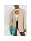 Women's La Veste D'homme Boxy Blazer Jacket Beige - JACQUEMUS - BALAAN 3