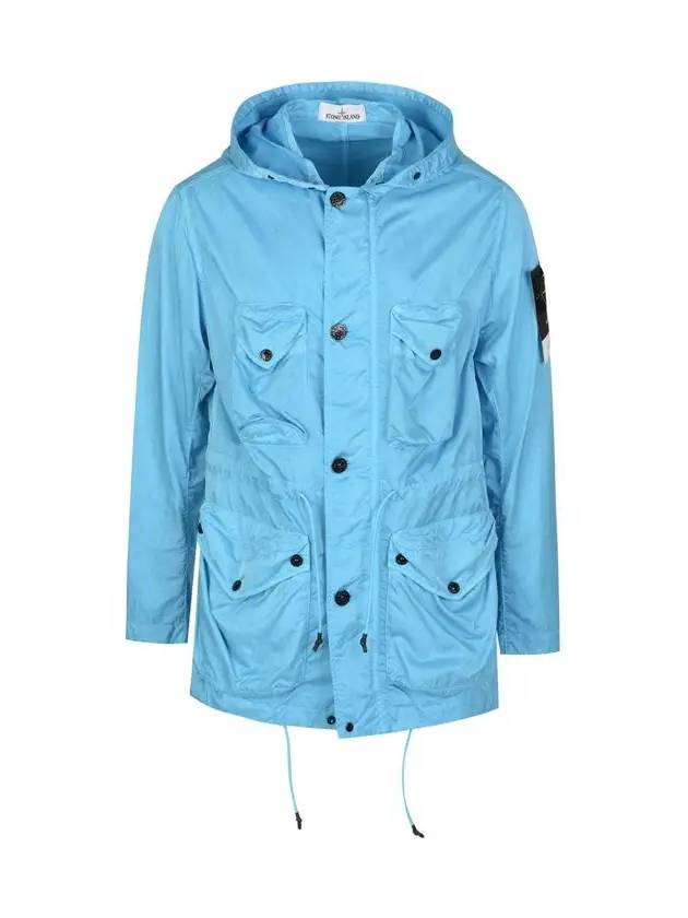 Wappen Patch Nylon Raso TC Hooded Jacket Blue - STONE ISLAND - BALAAN 3