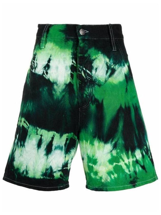 Men's Tie Dye Shorts Green - AMI - BALAAN 1