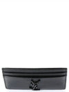 Monogram Caviar Leather Card Wallet Black - SAINT LAURENT - BALAAN 5