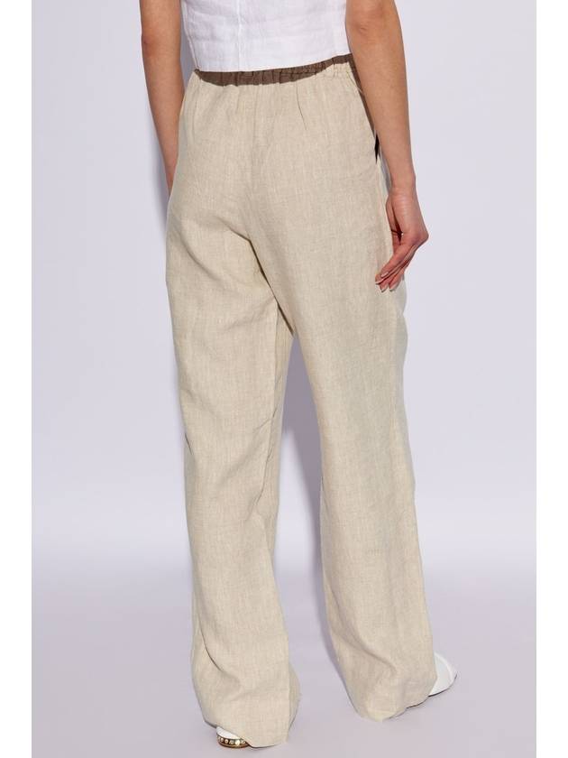 Posse 'Louis' High-waisted Linen Trousers , Women's, Cream - POSSE - BALAAN 4