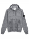 Dust Colour Treatment Hoodie Grey - STONE ISLAND - BALAAN 2