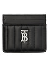 Lola Quilted Card Wallet Black - BURBERRY - BALAAN 1