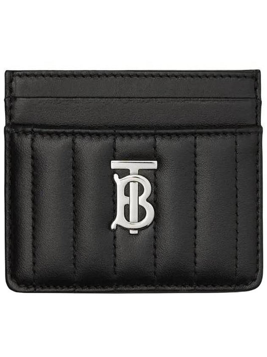 Lola Quilted Card Wallet Black - BURBERRY - BALAAN 1