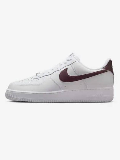 Air Force 1 07 Low Top Sneakers Burgundy White - NIKE - BALAAN 2