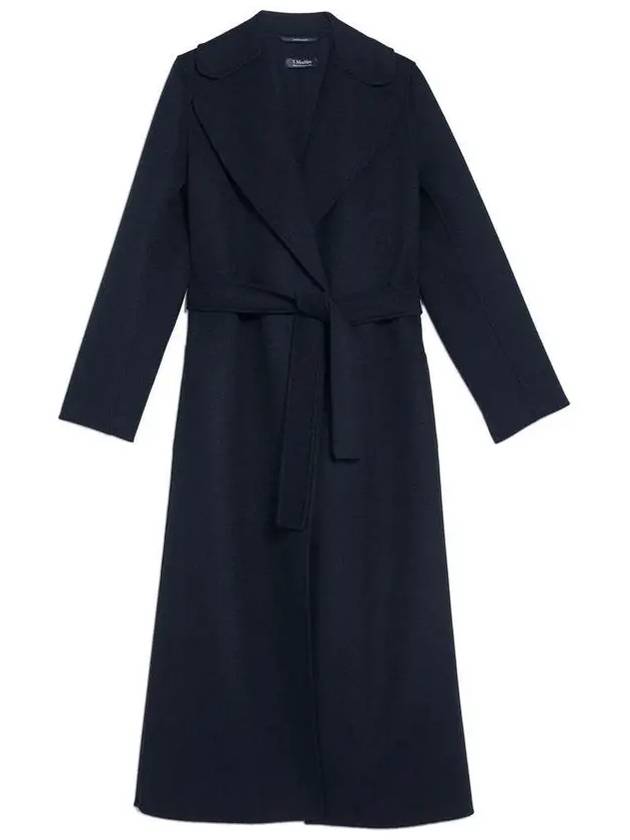 Max Mara S Women POLDO Virgin Wool Coat Navy 2429016043600 081 - S MAX MARA - BALAAN 1