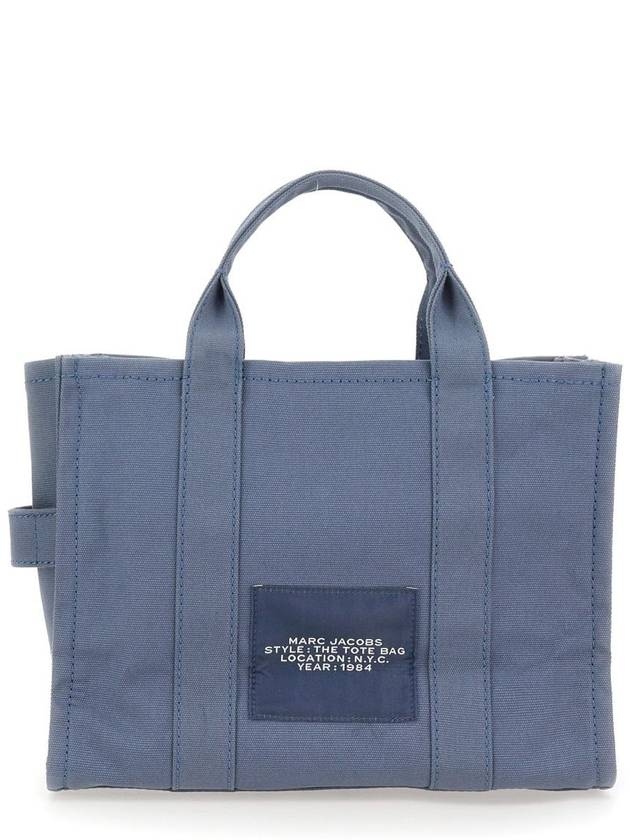 Logo Medium Canvas Tote Bag Blue - MARC JACOBS - BALAAN 4