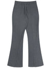 Cica Wool Back Slit Secret Banding Bootcut Slacks Pants Charcoal CICA06CH - RAMUSTUDIO - BALAAN 3