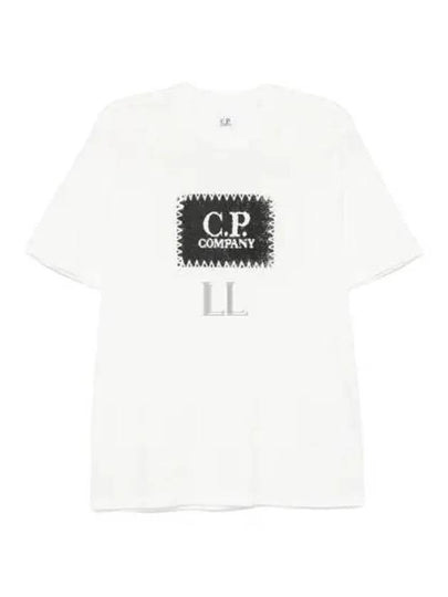 Logo Label Short Sleeve T-Shirt White - CP COMPANY - BALAAN 2