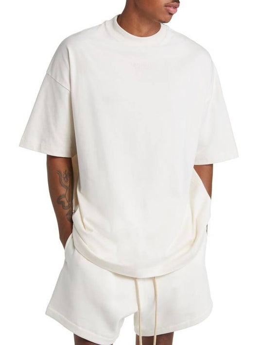 Cloud Dancer Logo Print Cotton Short Sleeve T-Shirt Off White - FEAR OF GOD ESSENTIALS - BALAAN 2