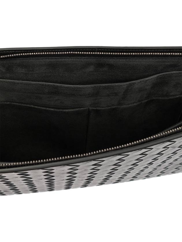 Intrecciato Zipper Leather Clutch Bag Black - BOTTEGA VENETA - BALAAN 6