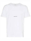 Men's Small Logo Short Sleeve T-Shirt White - SAINT LAURENT - BALAAN 2