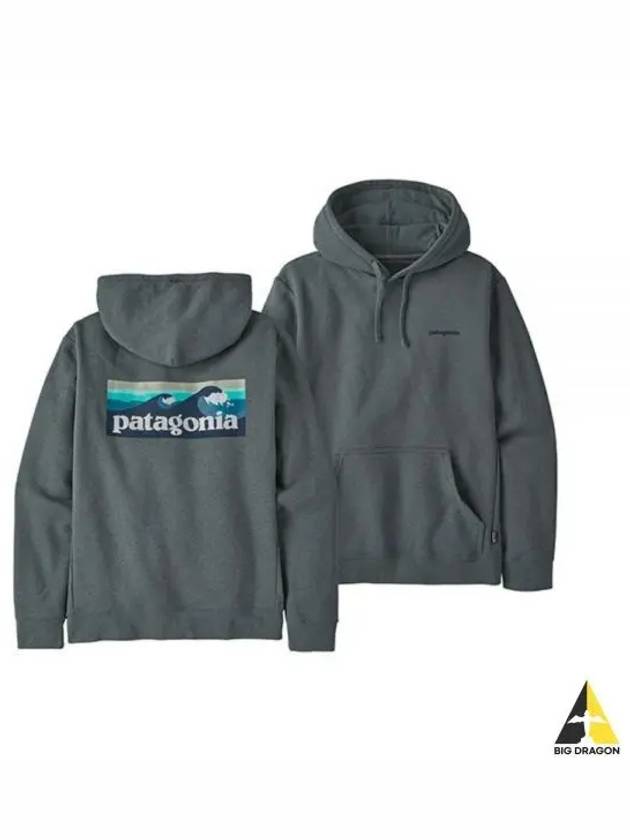 Boardshorts Logo Uprisal Hoodie Grey - PATAGONIA - BALAAN 2