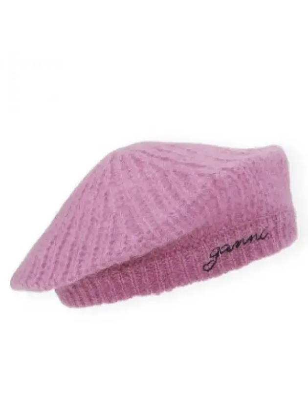 Mohair Beret Pink - GANNI - BALAAN 1