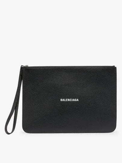 Logo Strap Cash Medium Clutch Bag Black - BALENCIAGA - BALAAN 2