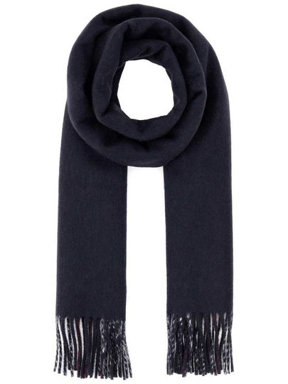 Reversible Check Print Cashmere Scarf Navy - BURBERRY - BALAAN 2