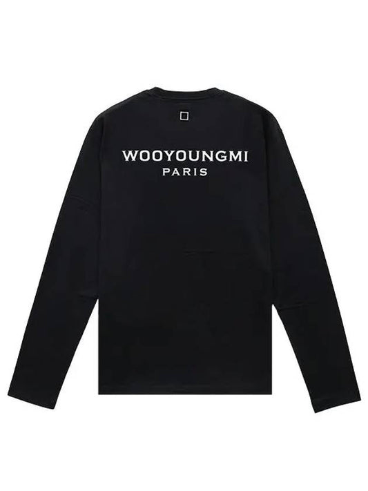 Cotton Back Logo Long Sleeve T-Shirt Black - WOOYOUNGMI - BALAAN 2